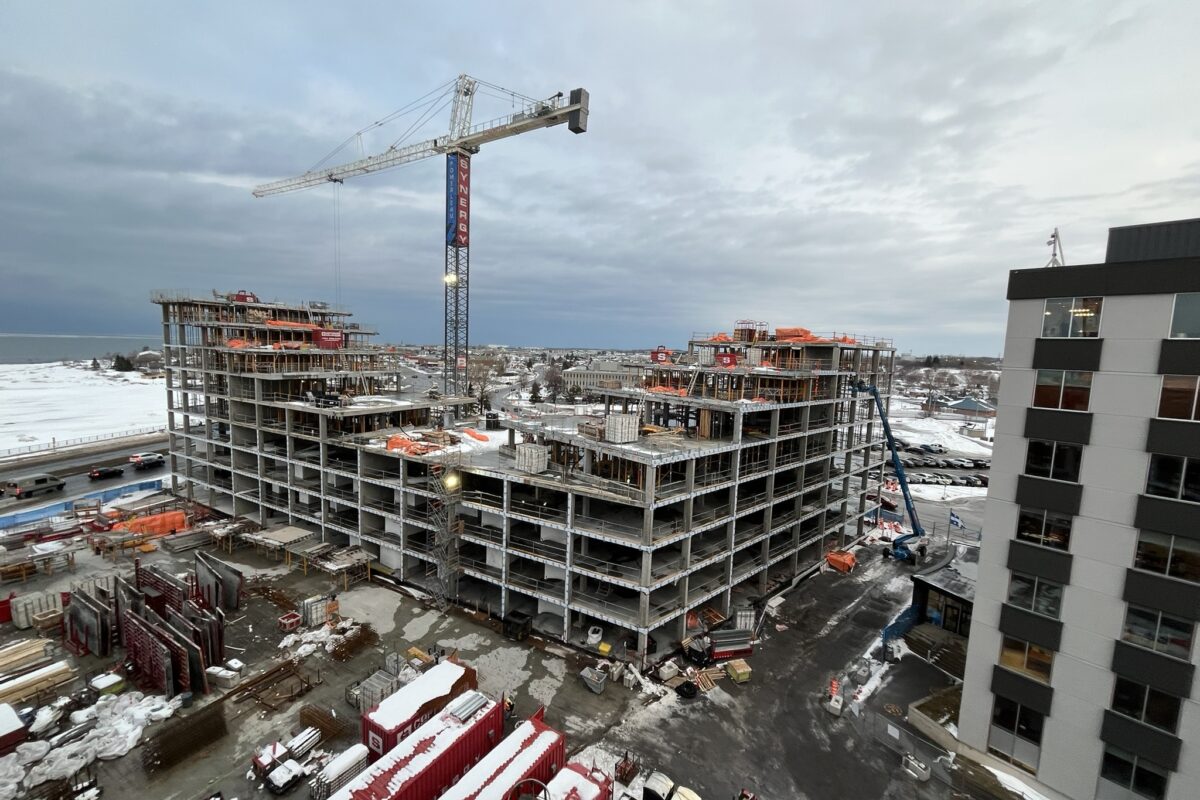 La construction des étages presque terminée